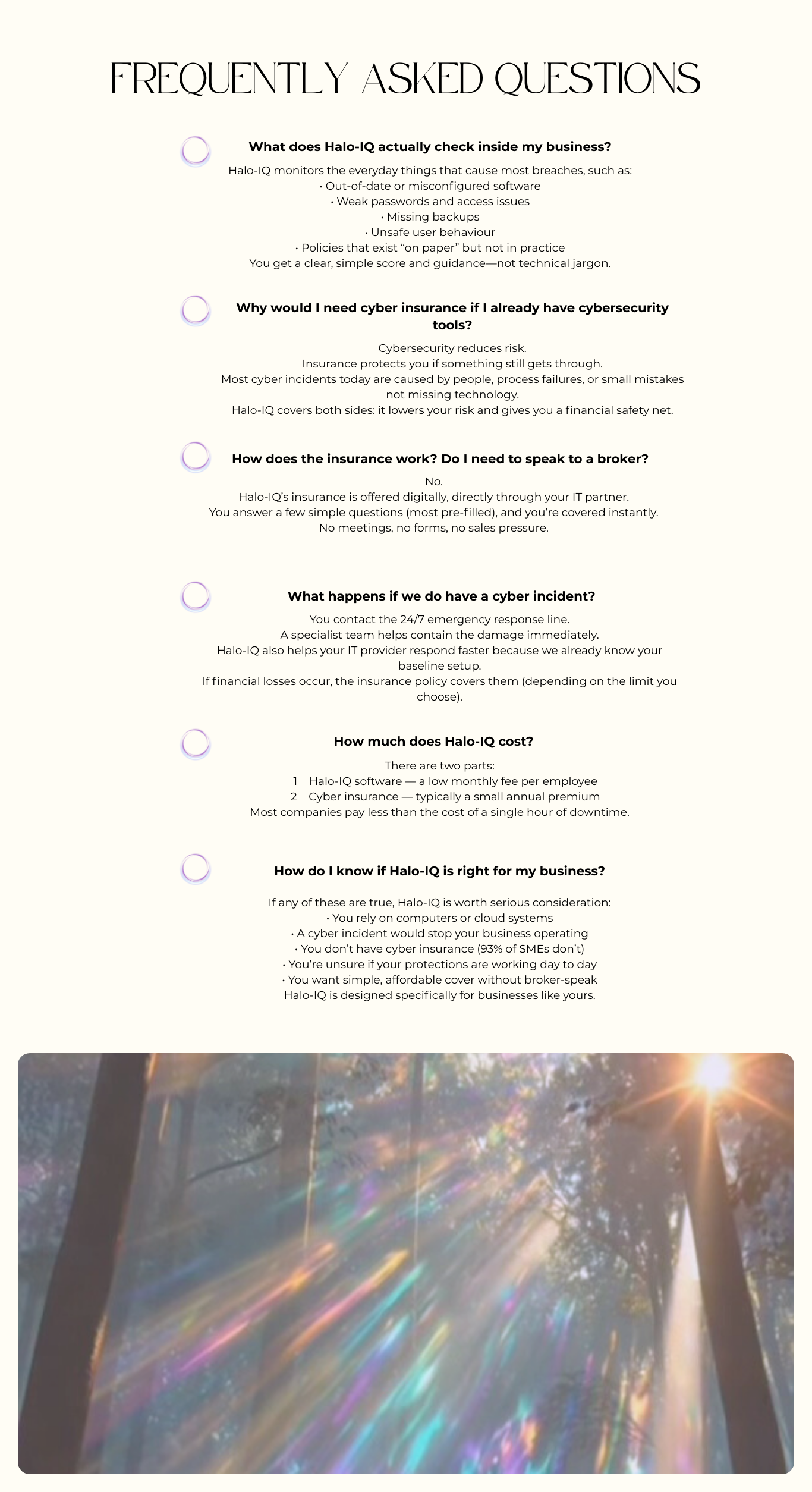 Halo IQ frequently asked questions